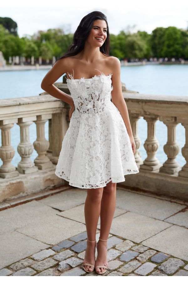 Στράπλες bridal φόρεμα με δαντέλα Christian Koehlert